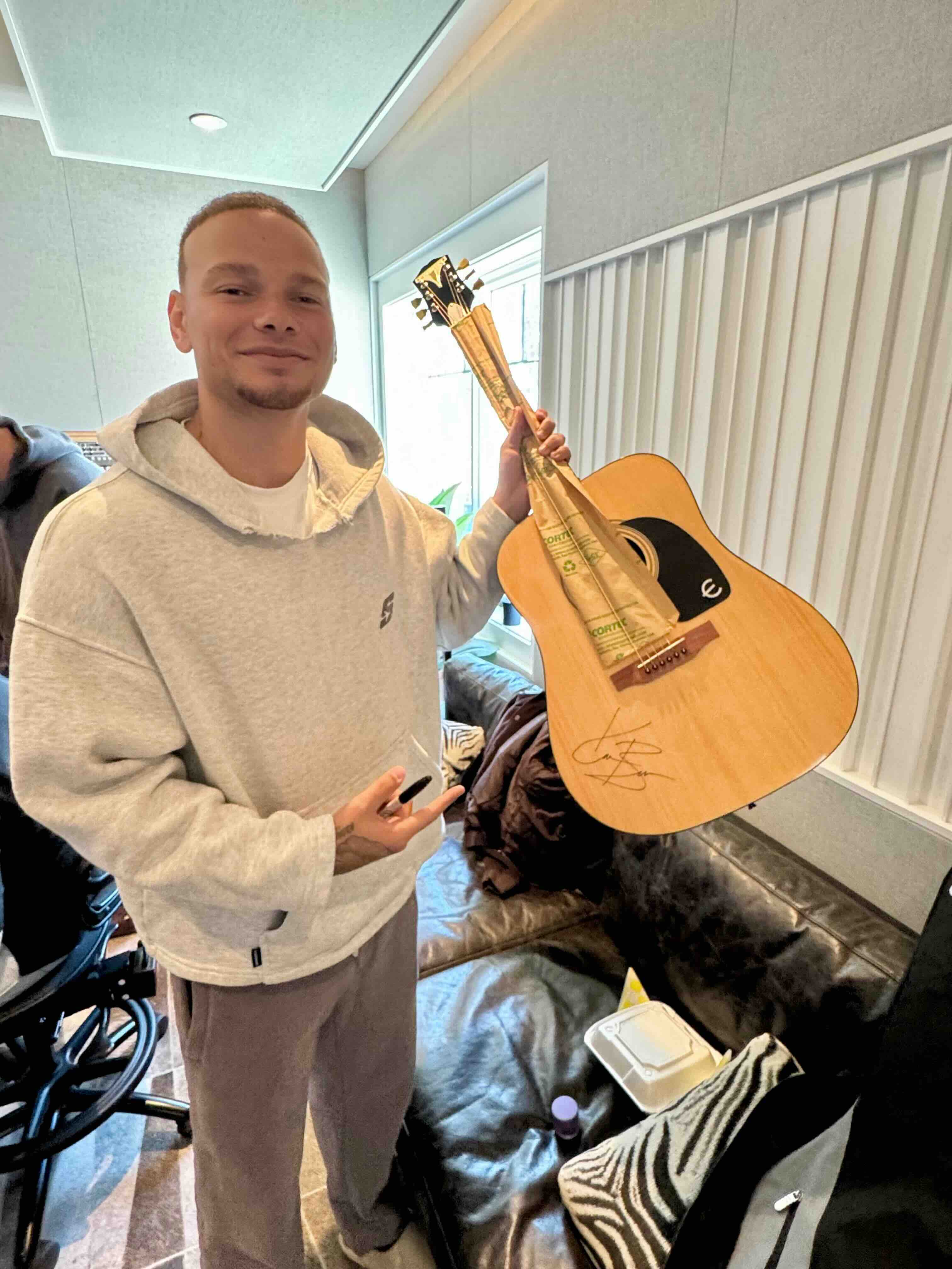 Guitar signed by Kane Brown